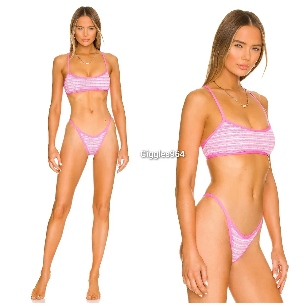 L*Space Pamela Tommy Bikini Set Electric Pink